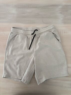 Cat & Jack Light Taupe Shorts with Black Drawstring